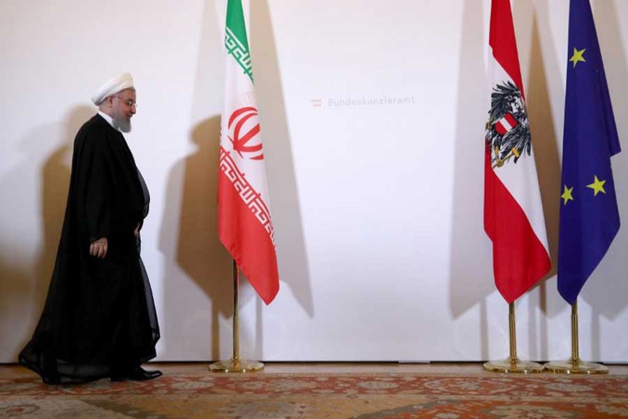 Iran's President Hassan Rouhani arrives at the Austrian Chancellery in Vienna, Austria, July 4, 2018. Reuters/Files