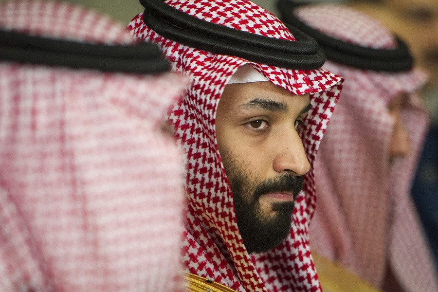 Saudi Crown Prince Mohammed bin Salman in Washington, March 22, 2018. AP photo.