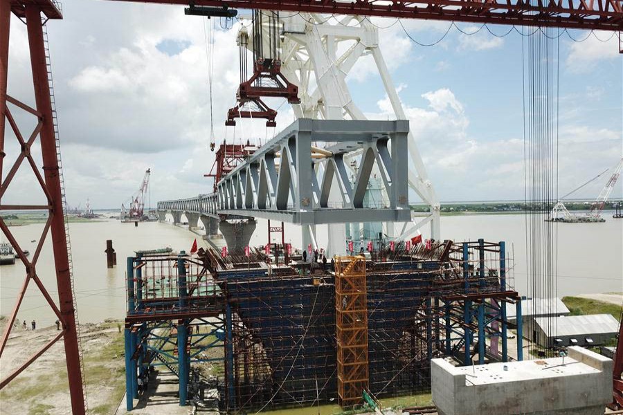 The rail link will also connect Mongla and Benapole ports through 6.15-kilometre under-construction Padma Bridge - Xinhua file photo