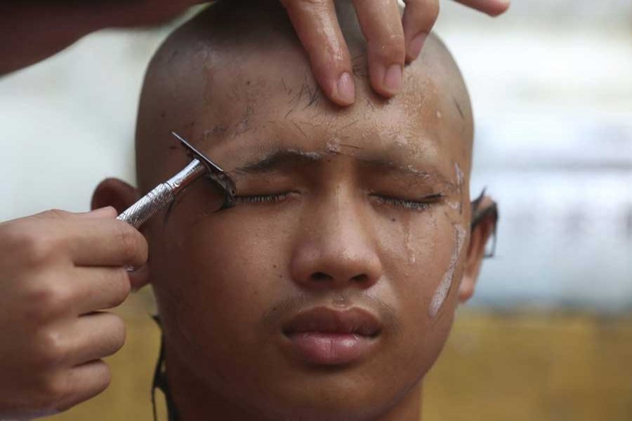 Thai cave boys prepare to be ordained as monks