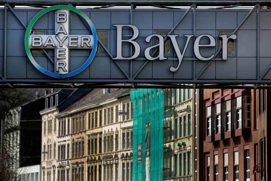 The logo of Bayer AG is pictured at the Bayer Healthcare subgroup production plant in Wuppertal, Germany February 24, 2014. Reuters/File photo