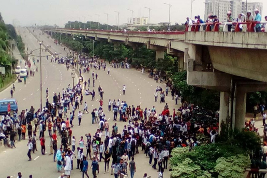 Agitated students continue protests for third day