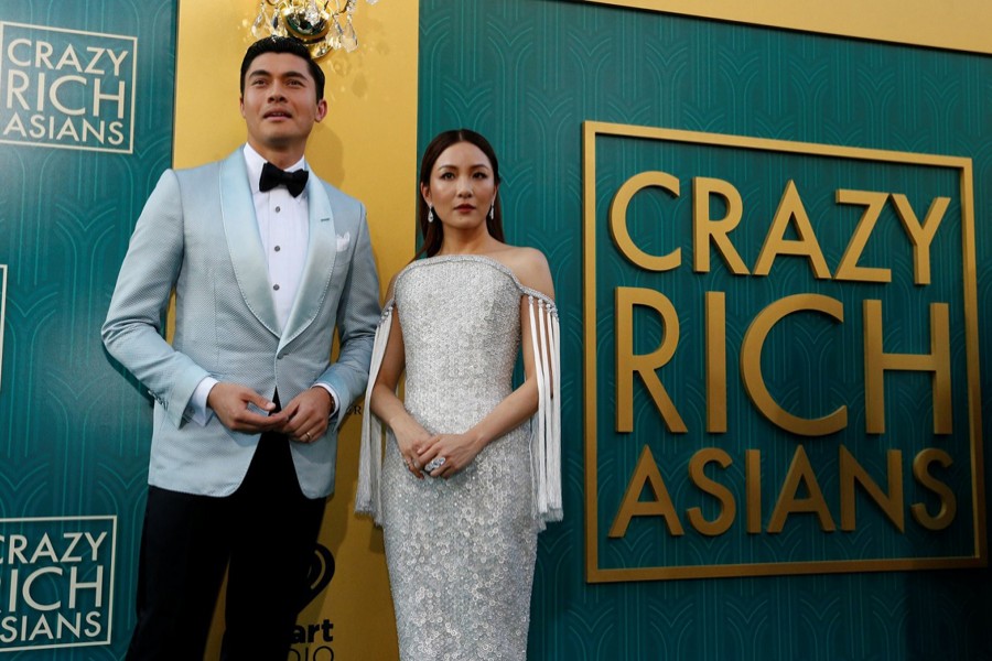 Cast members Henry Golding and Constance Wu pose at the premiere for "Crazy Rich Asians" in Los Angeles, California, US, August 7, 2018. Reuters photo