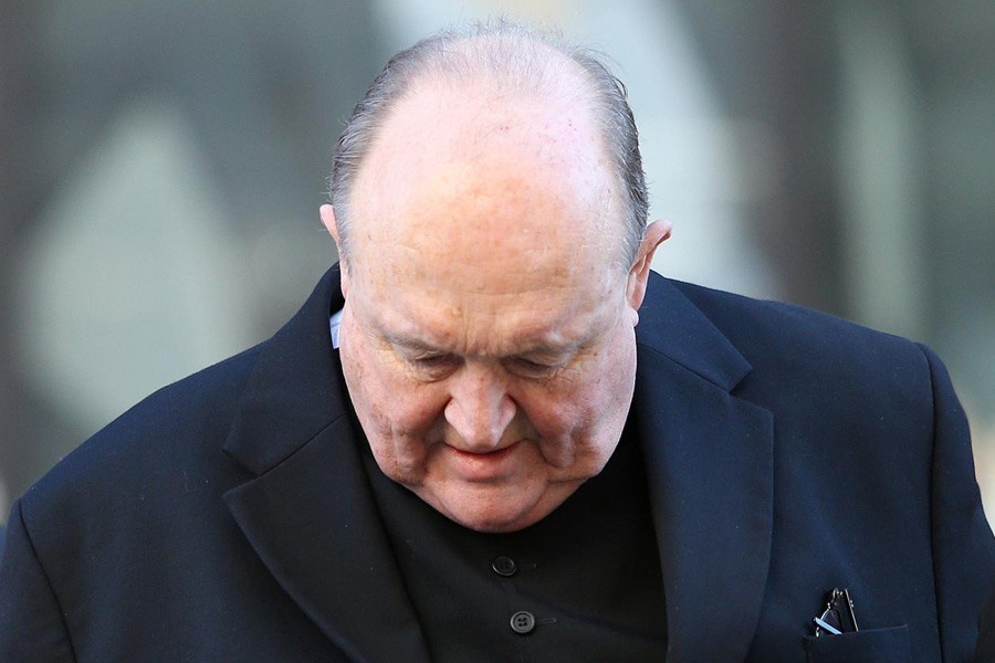 Archbishop Philip Wilson arrives at Newcastle Local Court in Newcastle, Australia, May 22, 2018 - AAP/Peter Lorimer/via Reuters