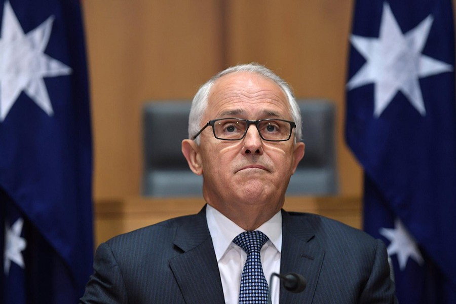 Australian Prime Minister Malcolm Turnbull at a news conference after a meeting of the Council of Australian Governments (COAG) at Parliament House in Canberra, Australia on October 5, 2017 — Reuters/File