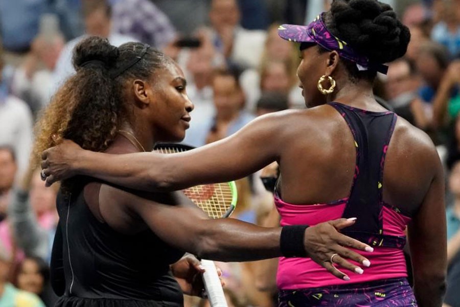 Aug 31, 2018; New York, NY, USA; Serena Williams of the USA after beating Venus Williams of the USA in a third round match on day five of the 2018 US Open tennis tournament at USTA Billie Jean King National Tennis Centre. Mandatory Credit: Robert Deutsch-USA TODAY Sports