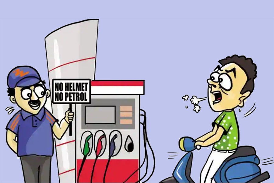 'No fuel without helmet'