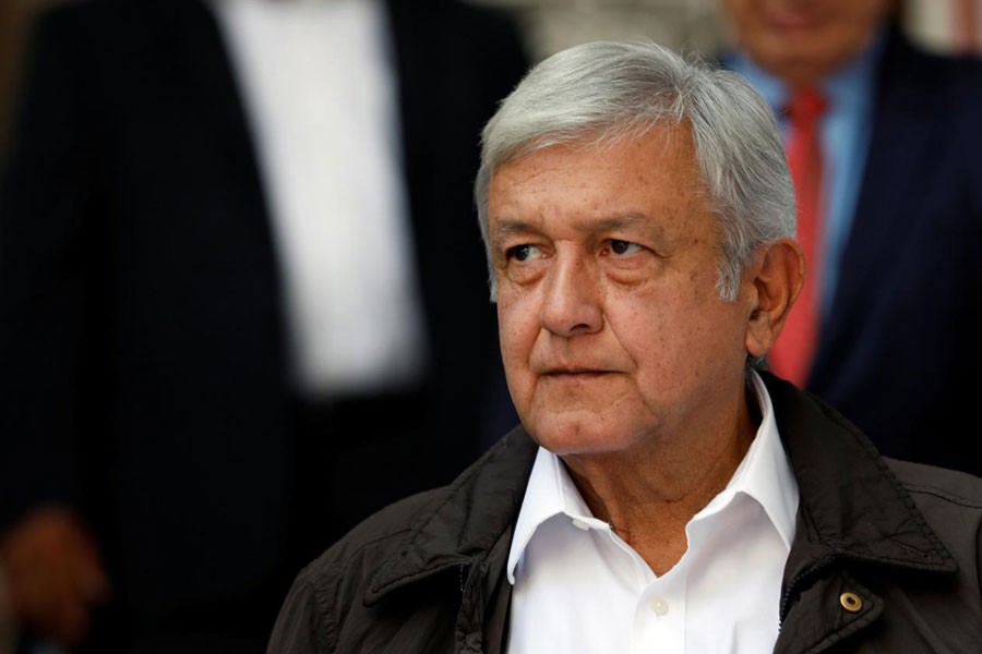 Mexico's president-elect Andres Manuel Lopez Obrador looks on during a news conference at his campaign headquarters in Mexico City, Mexico July 27, 2018 – Reuters