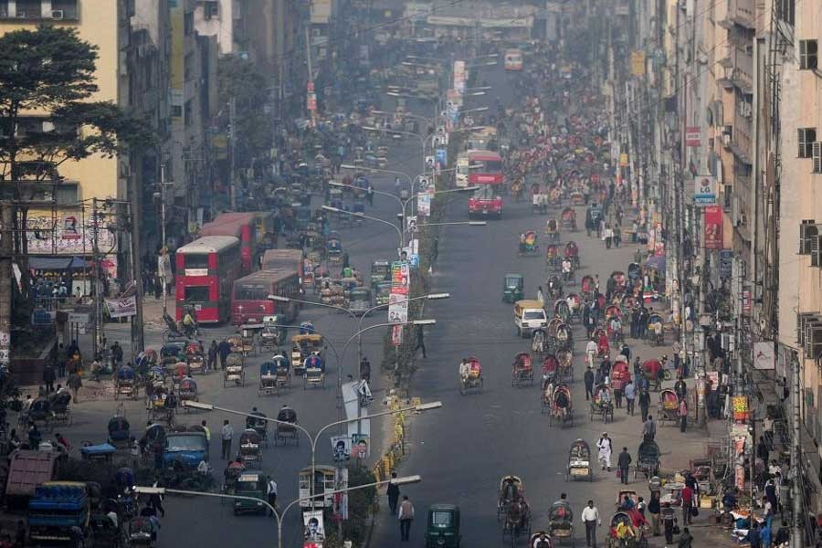 A view of Dhaka's urban pollution