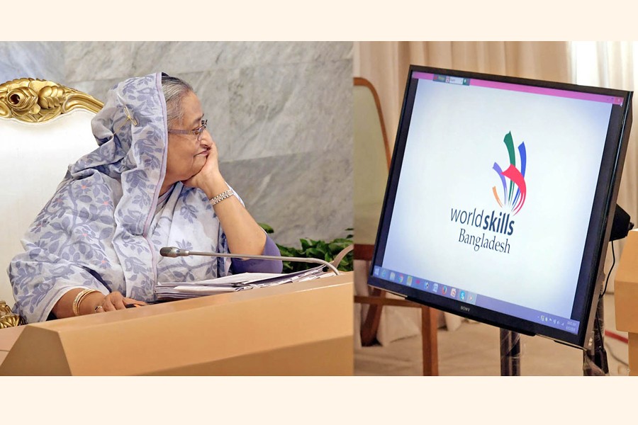 PM unveils 'World Skills Bangladesh' logo