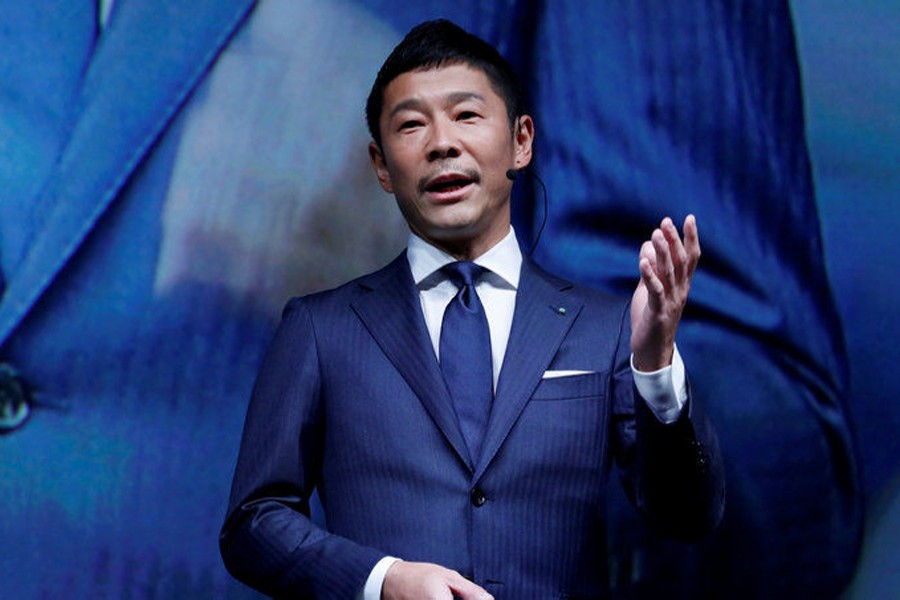 Yusaku Maezawa, the chief executive of Zozo, speaks at an event in Tokyo, Japan, Jul 3, 2018. Reuters/File photo