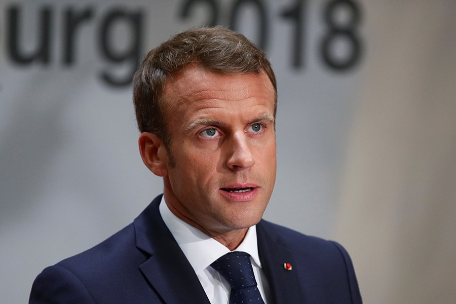 French President Emmanuel Macron holds a news conference after the informal meeting of European Union leaders in Salzburg, Austria on September 20 — Reuters photo