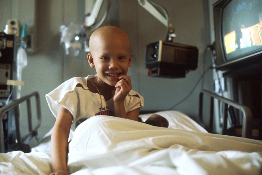 A child patient diagnosed with cancer. File photo