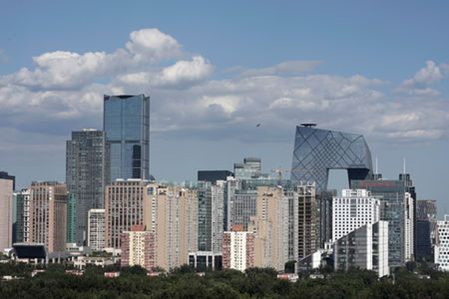 The skyline of Beijing's central business district on a sunny day, China, September 7, 2018. Reuters/File Photo