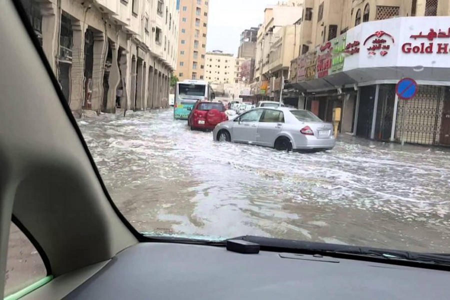 Parts of Qatar under storm water