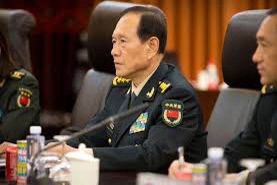 China's Defense Minister Wei Fenghe speaks during a meeting with US Defense Secretary Jim Mattis at the Bayi Building in Beijing, China, June 27, 2018. Reuters/Files