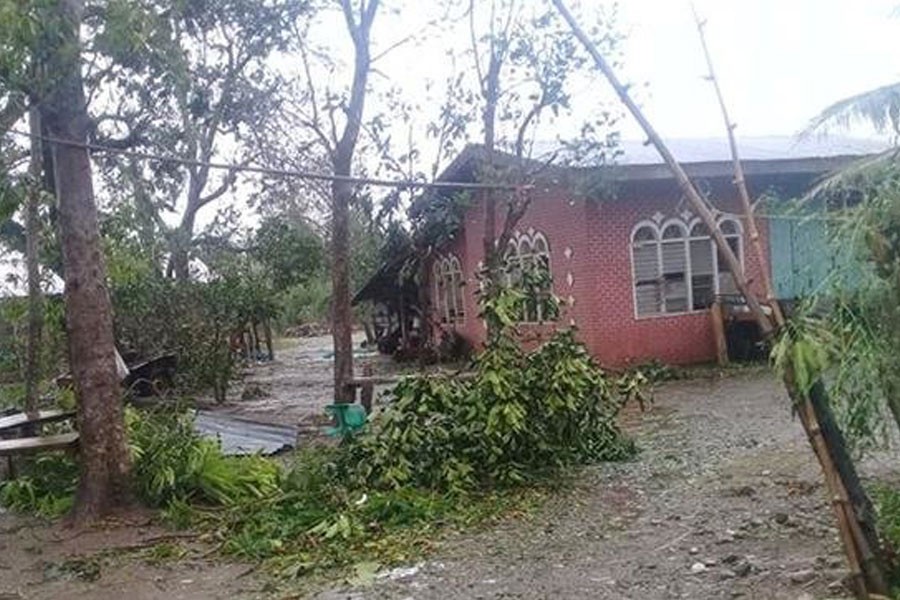 Damages caused by Typhoon Yutu in Isabela province where the typhoon first made landfall in Philippines are seen in this October 30, 2018 still image obtained from social media - Eivron del Rosario/via Reuters