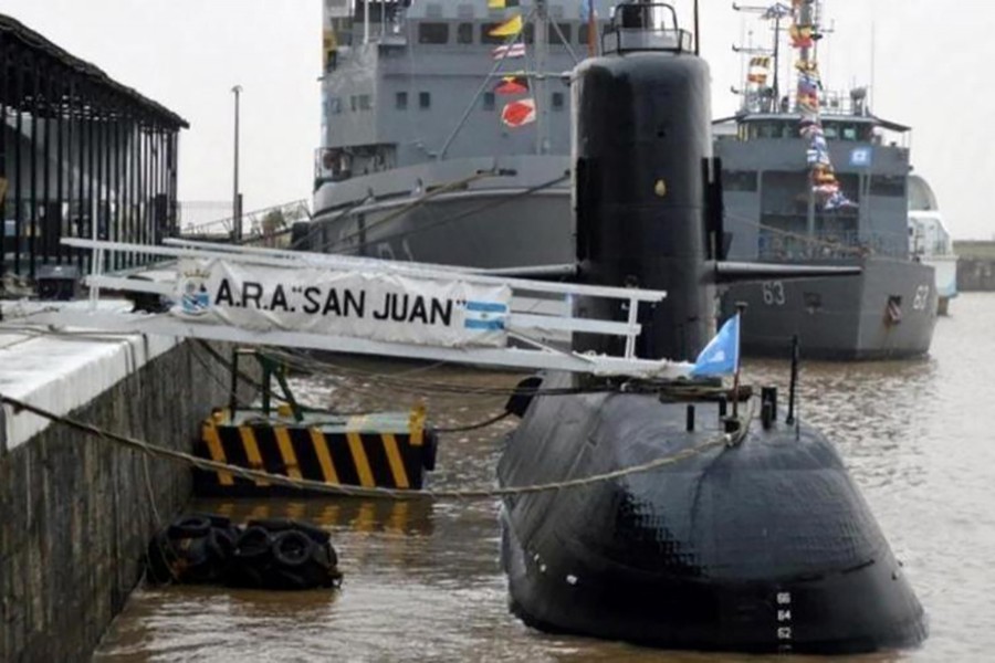 The ARA San Juan before vanishing in the Atlantic. Image of the vessel derived from internet