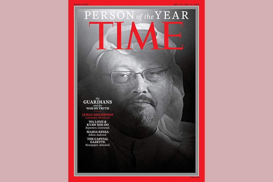 Khashoggi, persecuted journalists named Time Person of the Year