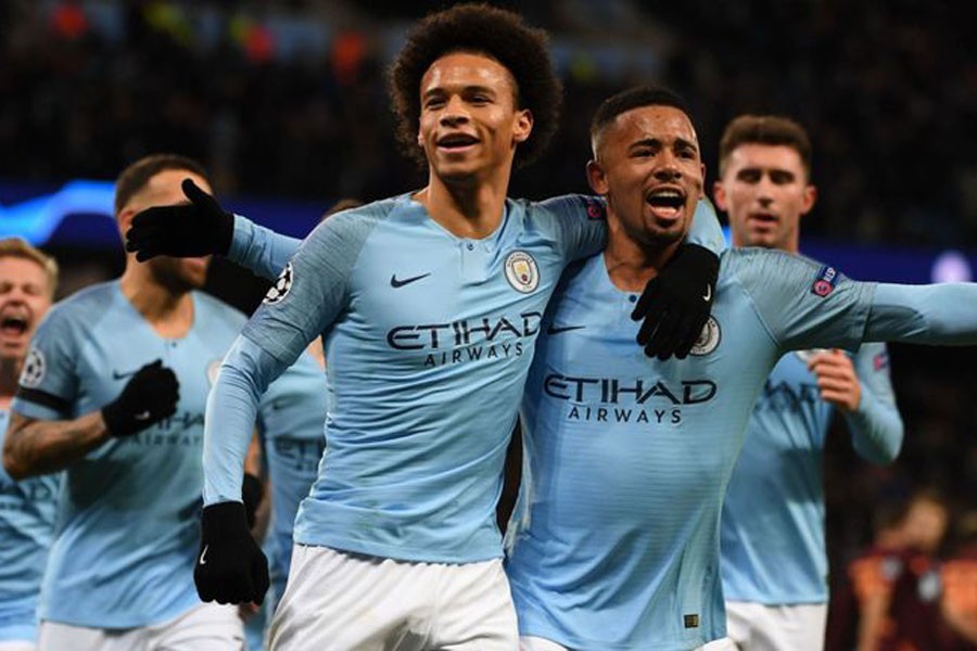 Jesus scores twice as City moves momentarily on top