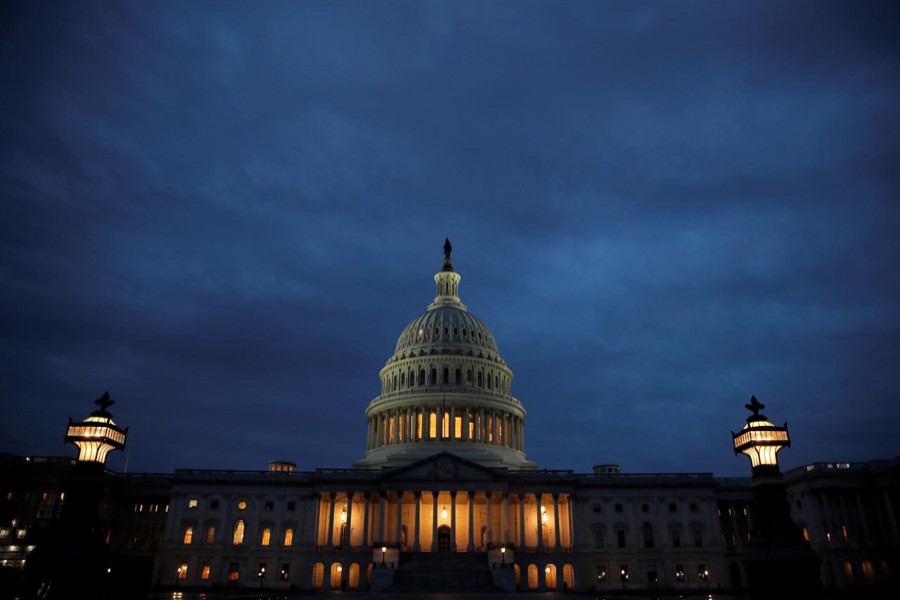 US Capitol is seen on the first day of a partial federal government shutdown in Washington, US, December 22, 2018. Reuters/File Photo