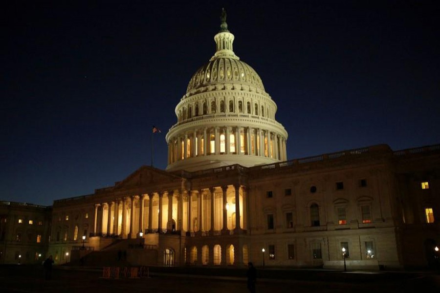 The US Capitol Building is lit at sunset in Washington, US, December 20, 2016. Reuters/File Photo