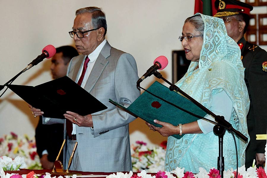 Hasina takes oath as PM for fourth term