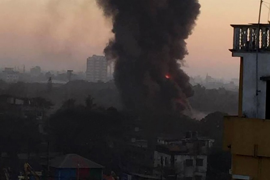 Closed jute mill in Chattogram catches fire