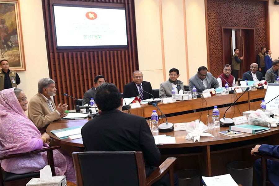 Prime Minister Sheikh Hasina presides over Ecnec meeting at the NEC Conference Room in Dhaka on Tuesday, Jan 22, 2019 - Photo: PID/UNB