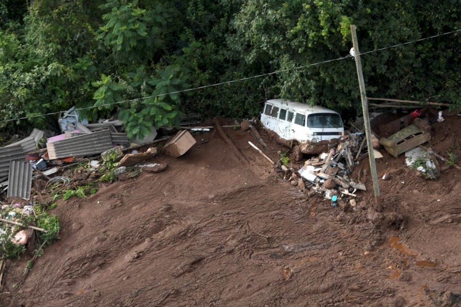 Debris are seen in an area next to a dam owned by Brazilian miner Vale SA that burst, in Brumadinho, Brazil January 25, 2019 - REUTERS/Washington Alves