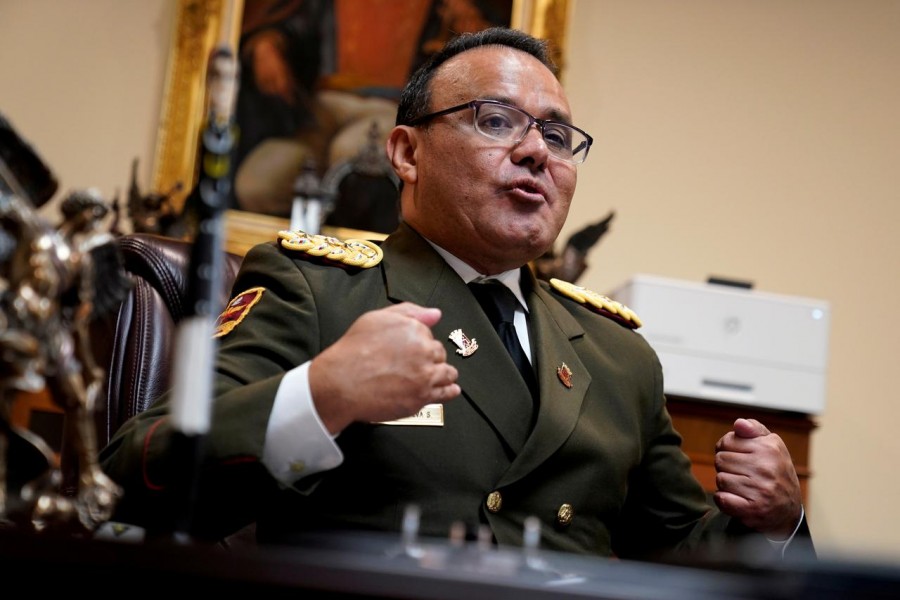 Venezuelan Colonel Jose Luis Silva, Venezuela’s Military Attache at its Washington embassy to the United States, is interviewed by Reuters after announcing that he is defecting from the government of President Nicolas Maduro in Washington, US, January 26, 2019.