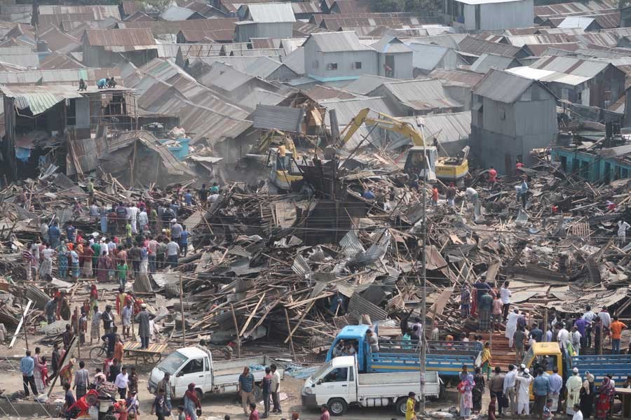 National Housing Authority pulls down illegal houses at Bhashantek