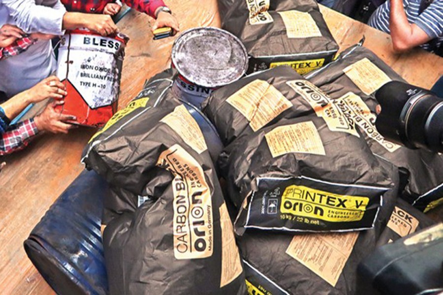 Shifting of chemicals from Wahed Mansion starts for second day