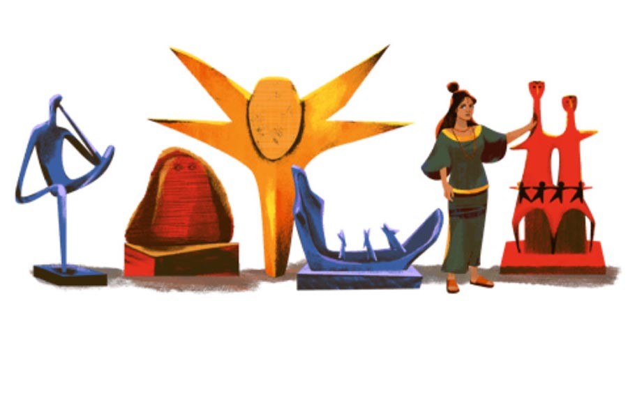 Google doodle celebrates sculptor Novera Ahmed’s 80th birth anniv