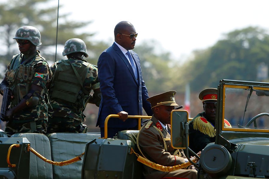 Burundi's President Pierre Nkurunziza arrives for the celebrations to mark Burundi's 55th anniversary of the independence at the Prince Louis Rwagasore stadium in Bujumbura, Burundi July 1, 2017. -Reuters file photo