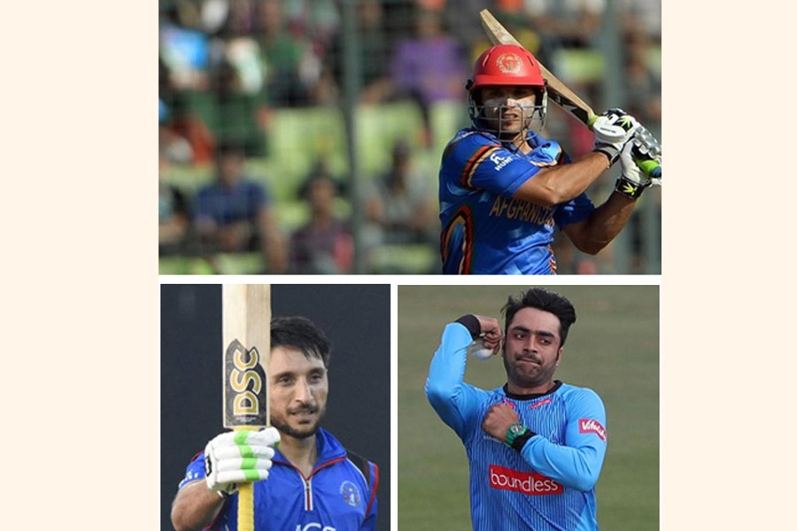 Gulbadin Naib (top), Rahmat Shah (bottom left) and Rashid Khan will lead ODI, Test and T20 side  respectively