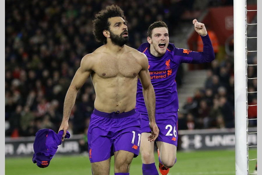 Salah on score sheet as Liverpool goes on top