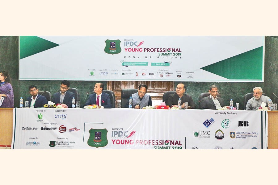 Speakers of the Young Professional Summit 2019 arranged by IPDC Finance Limited are in one frame