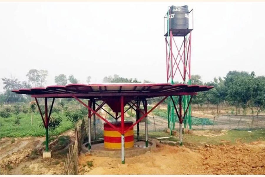 A patkua set up in a vegetable field under Sapahar upazila in Naogaon district  	— FE Photo