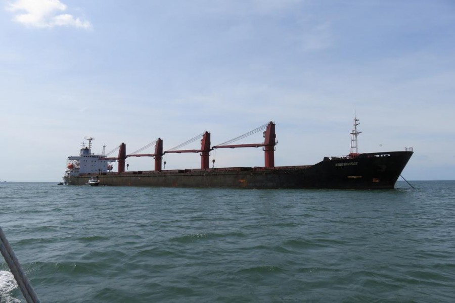 An undated image provided in a U.S. Department of Justice complaint for forfeiture released May 9, 2019 shows the North Korean vessel Wise Honest. Department of Justice/Handout via REUTERS