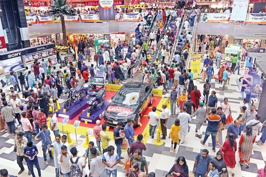 Eid shoppers throng malls