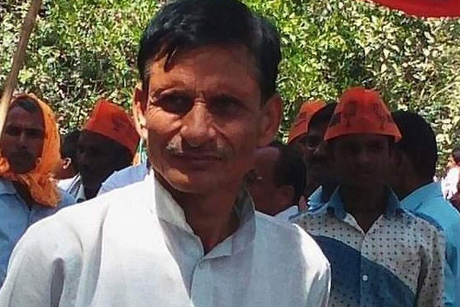 Surendra Singh worked closely with Irani and distributed sweets and paraded with celebrating supporters on Friday, a day after the election results - ANI photo