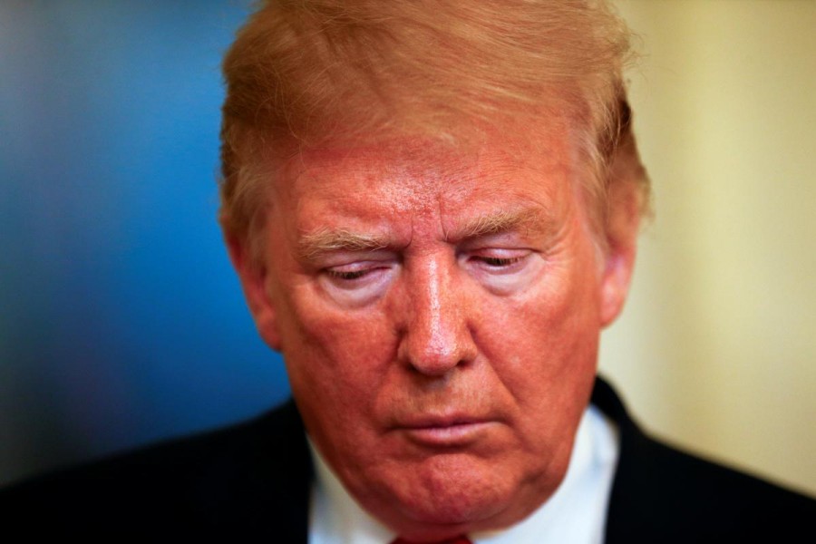 US President Donald Trump meets with Britain's Prime Minister Theresa May (not pictured) in Downing Street, as part of Trump's state visit in London, Britain, June 4, 2019. Reuters/Henry Nicholls/Pool