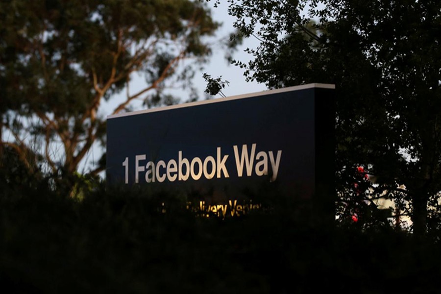 A Facebook address sign is seen at Facebook headquarters in California's Menlo Park on Wednesday, October 10, 2018 — Reuters/Files