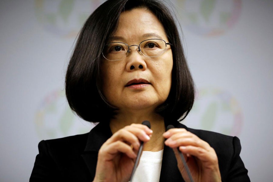 Tsai leaves for US, warns of threats from ‘overseas forces’