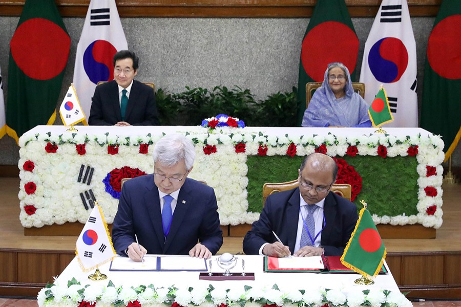 Bangladesh, South Korea sign three instruments