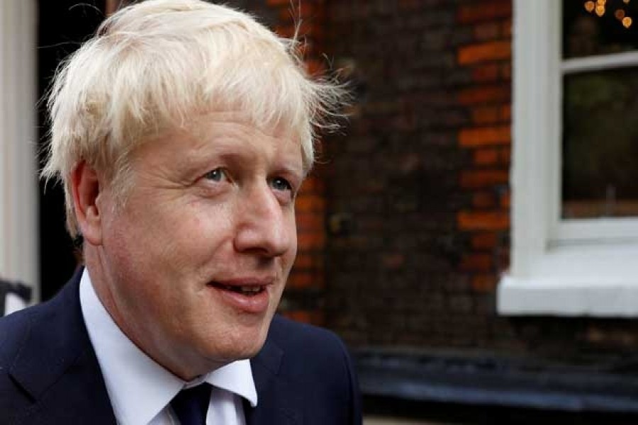 Boris Johnson, a leadership candidate for Britain's Conservative Party, leaves his office in London, Britain July 22, 2019. Reuters