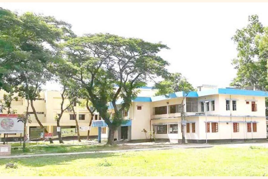 The frontal view of the Nabiganj Upazila Health Complex in Habiganj district   	— FE Photo