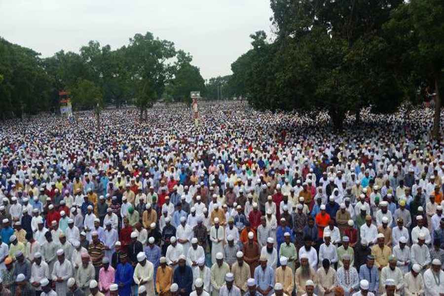 Large Eid congregations in Kishoreganj and Dinajpur