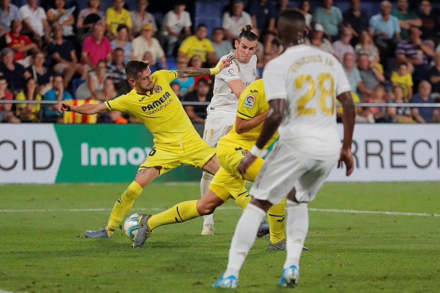 Real Madrid's Gareth Bale scores their second goal — Reuters action image